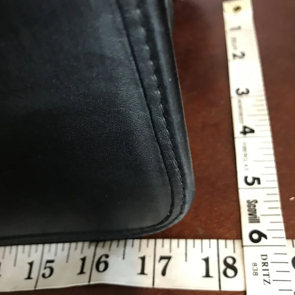 Hartmann Mens Briefcase Classic Black Leather Executive Document Bag 18